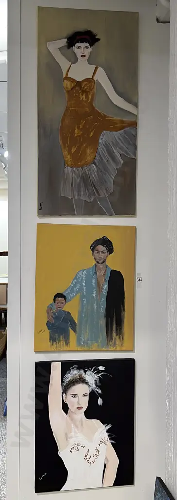 Susan Adams - Three Works - Acrylic on Canvas Image 1++