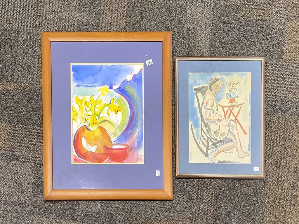 Frances Hodgkin's Print Together with Geena Querin W/C Image 1++
