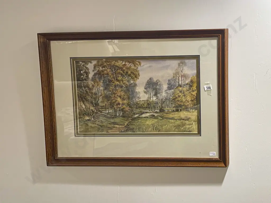A A Prout - Rural Landscape with Stone Bridge - Watercolour Image 1++