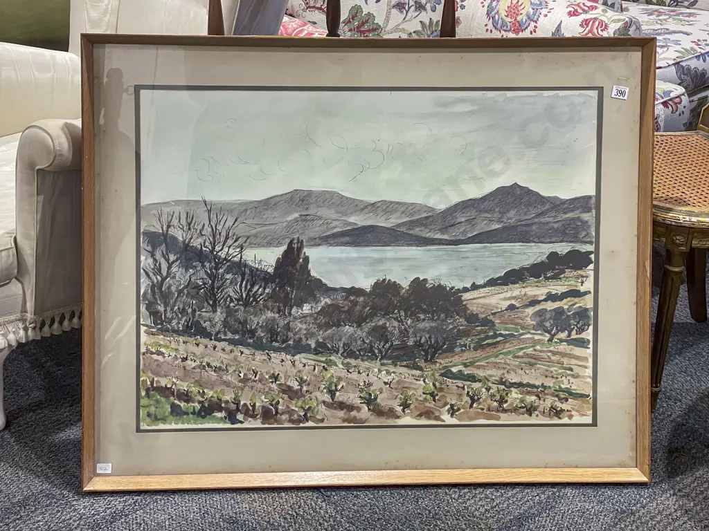 Andre Dunoyer de Segonzac - Hills Beyond the Bay - Print Image 1++