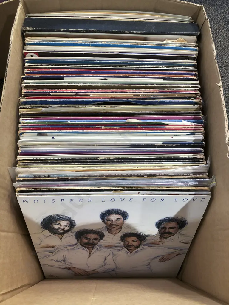 Box of Assorted Vinyl Records Image 1++