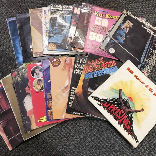 Box of Assorted Vinyl Records