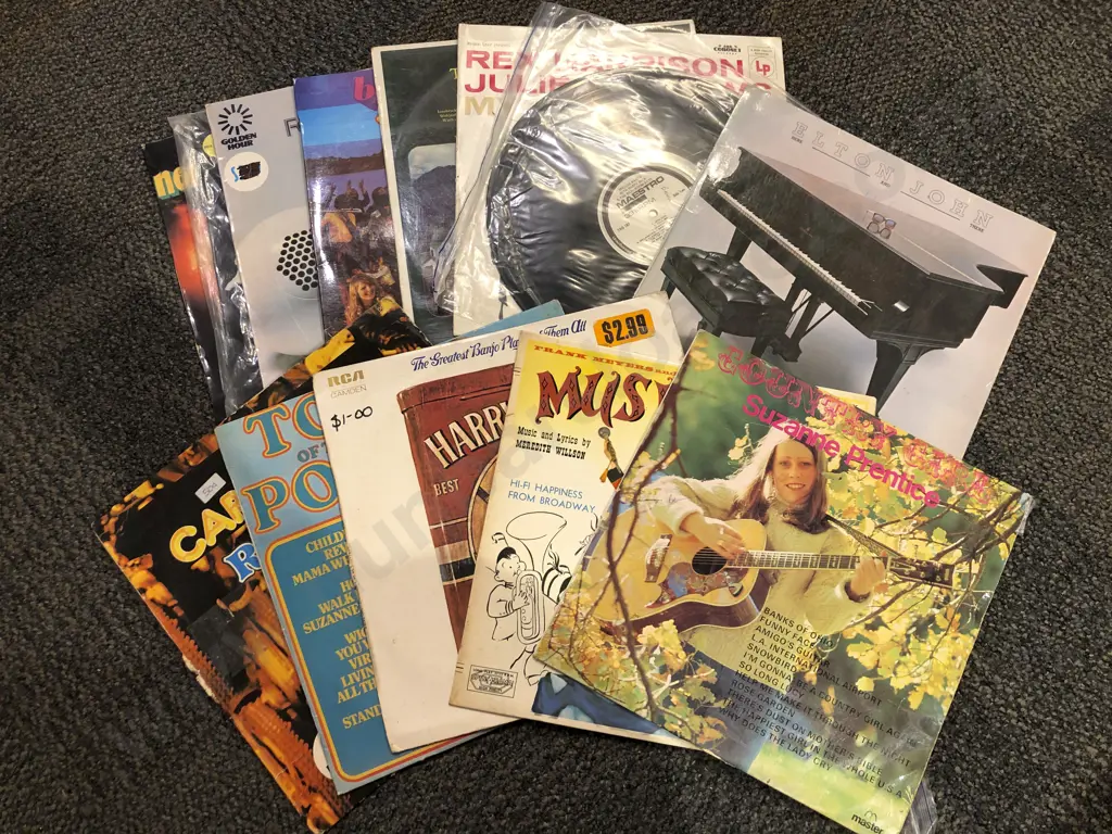 Box of Assorted Vinyl Records Image 1++