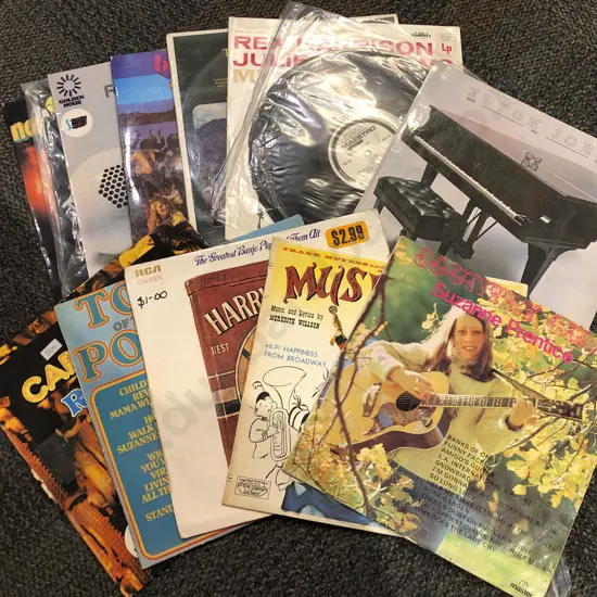 Box of Assorted Vinyl Records
