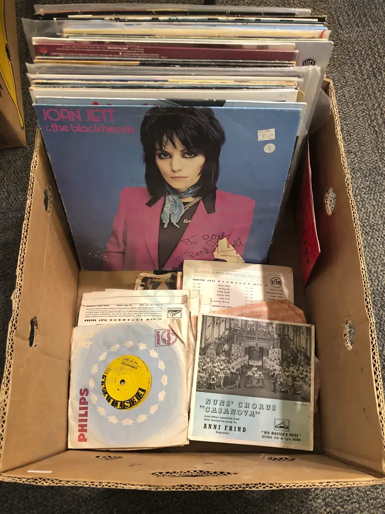 Box of Assorted Vinyl Records Image 1++
