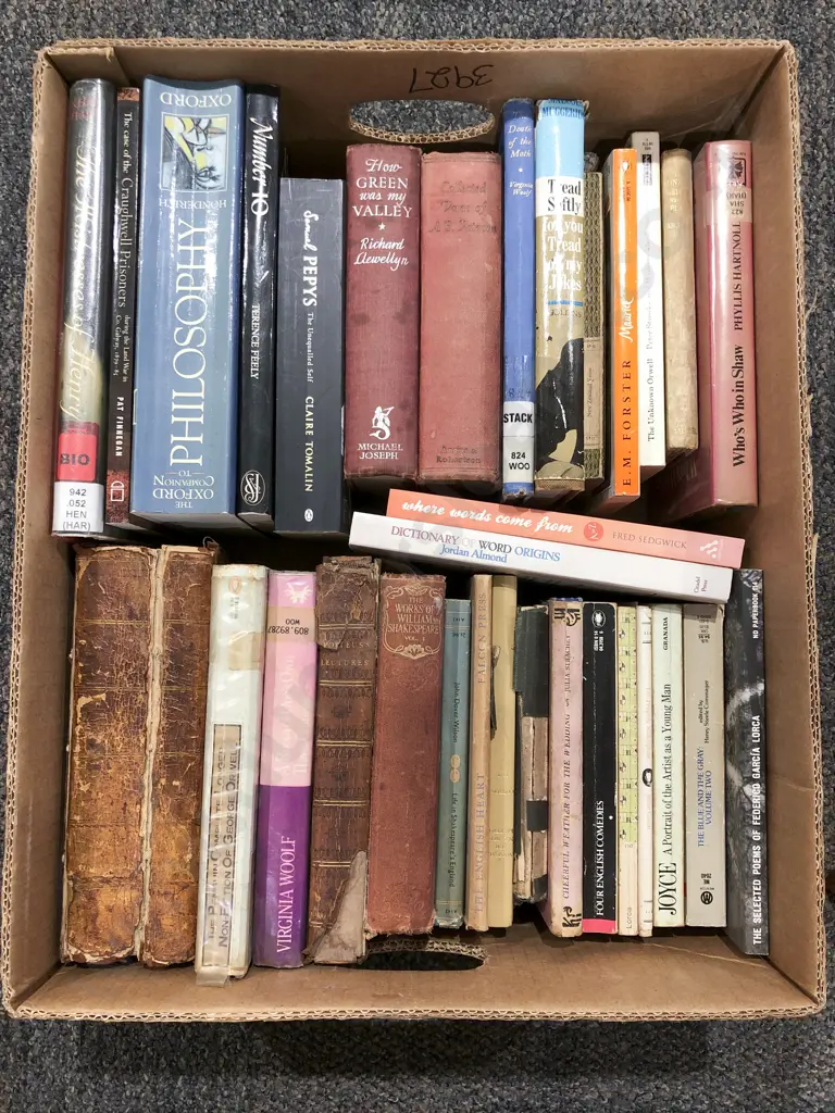 Box of Assorted Books Image 1++
