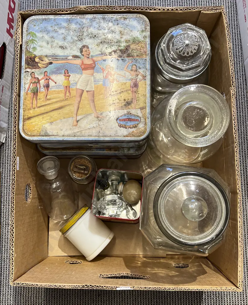 Box Quantity of Assorted Including Large Glass Kitchen Storage Jars Image 1++