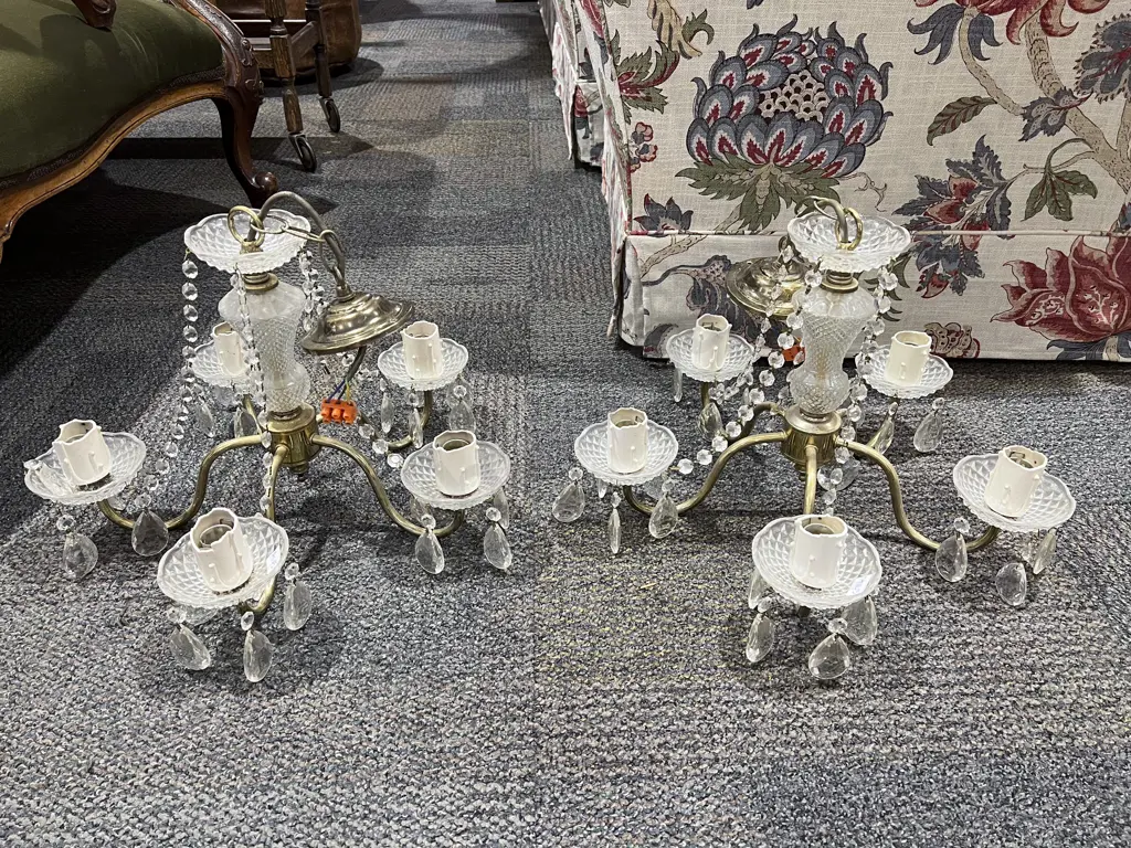 Pair of Five Light Candelabras Image 1++