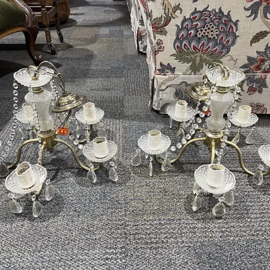 Pair of Five Light Candelabras