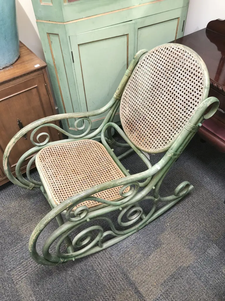 Distressed Cane & Wycombe Rocking Chair Image 1++