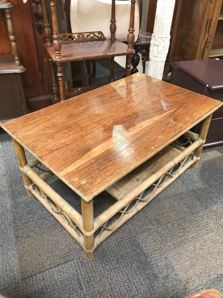 Cane Rectangular Coffee Table Image 1++