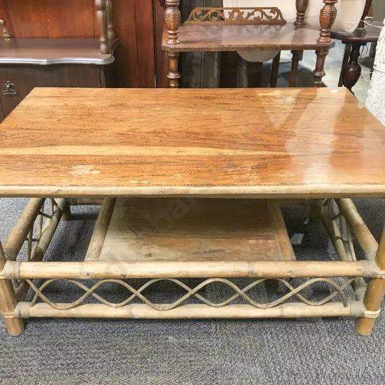 Cane Rectangular Coffee Table