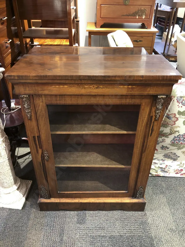 Victorian Inlaid Walnut Pier Cabinet Image 1++