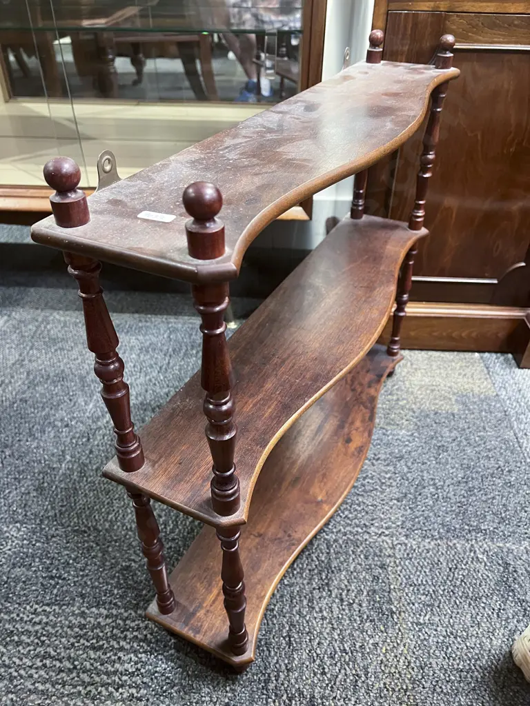 Mahogany What Not Wall Shelf Image 1++