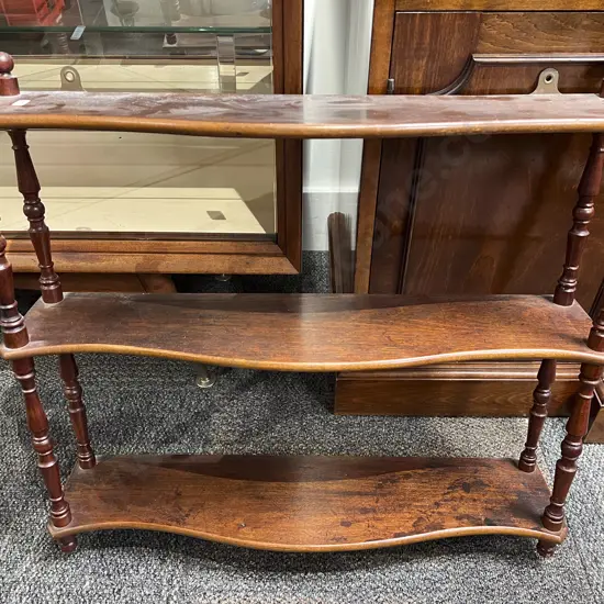 Mahogany What Not Wall Shelf