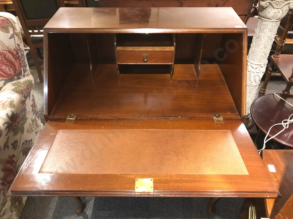 Repro. Mahogany Writing Bureau Image 1++