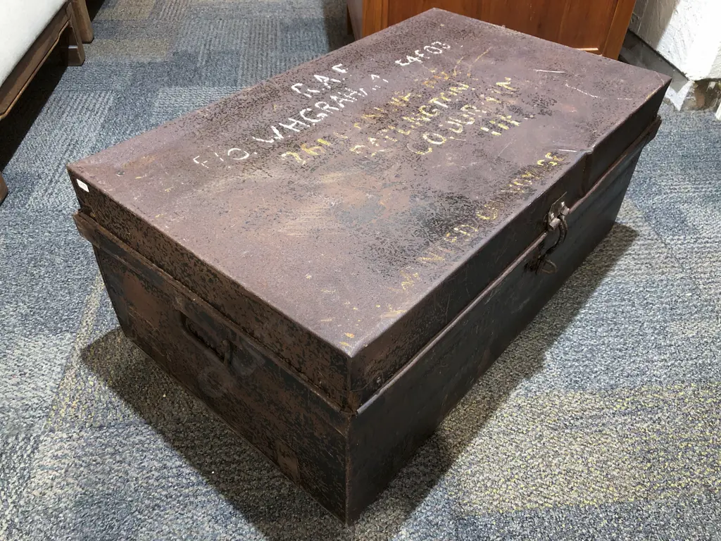 Vintage Tin Trunk Image 1++