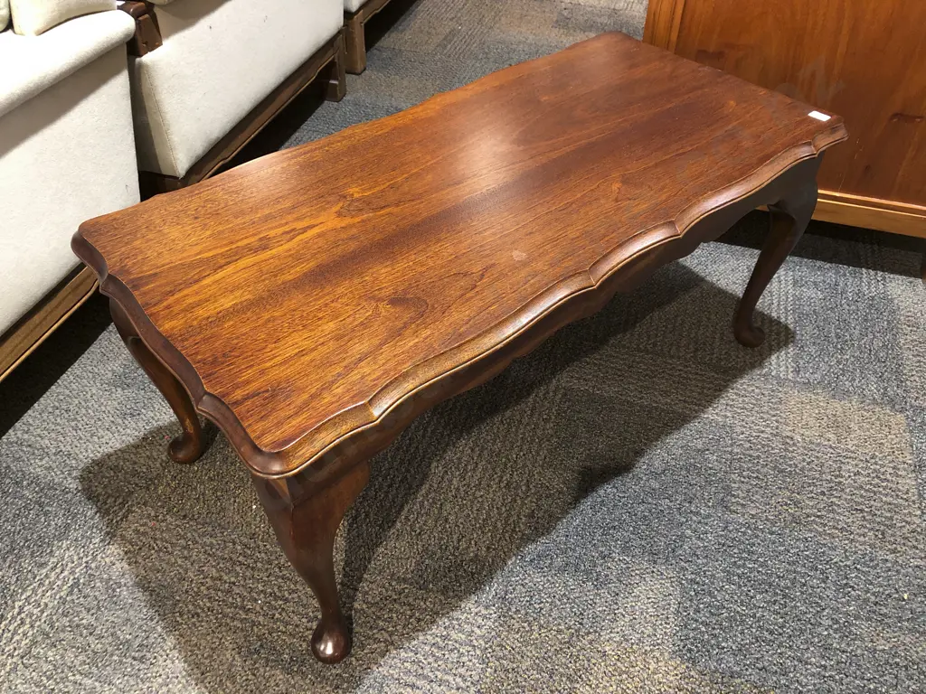 Mahogany D End Hall Table & Rectangular Coffee Table Image 1++