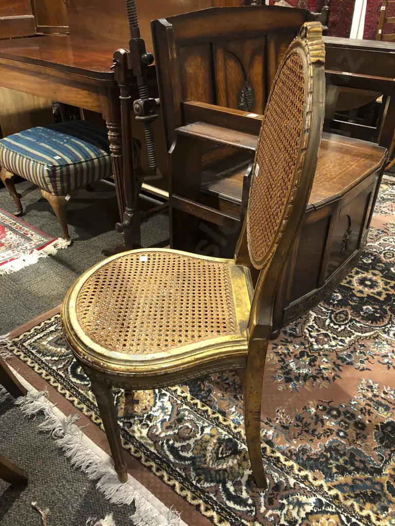 French Gilt and Bergere Single Chair Image 1++
