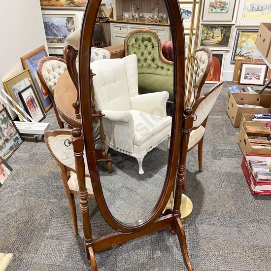Mahogany Cheval Mirror