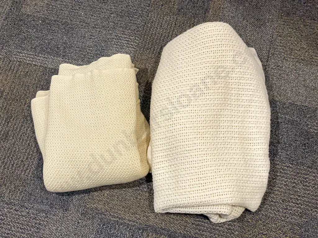 Two Woollen Aircell Blankets Image 1++
