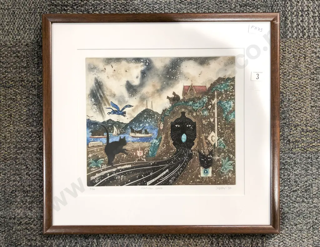 Gary Tricker - Capital Cats - Signed and Dated '93 Limited Edition Print Image 1++