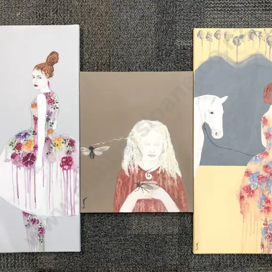 Susan Adams - Three Works - Acrylic on Canvas