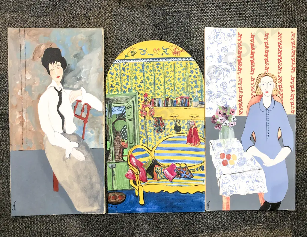 Susan Adams - Three Works - Acrylic on Canvas Image 1++