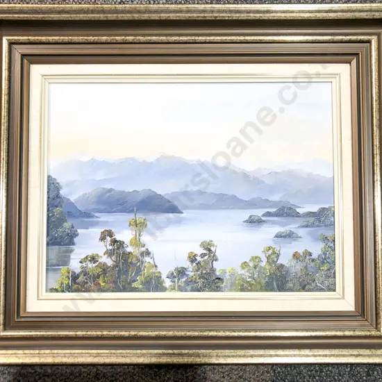 Colleen Hamilton - Lake Manapouri - Oil on Board