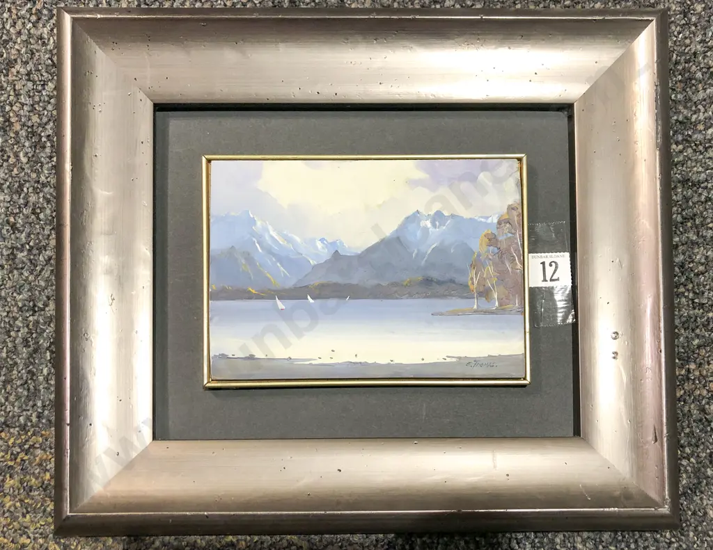 E. Thomas - Lake Scene - Oil Image 1++