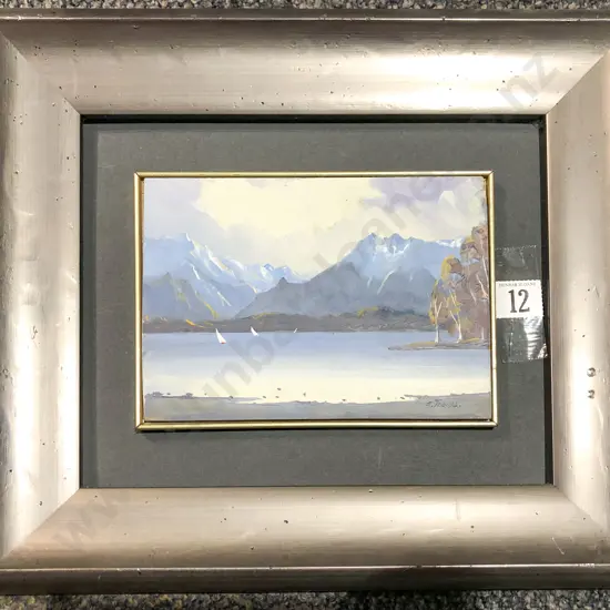 E. Thomas - Lake Scene - Oil
