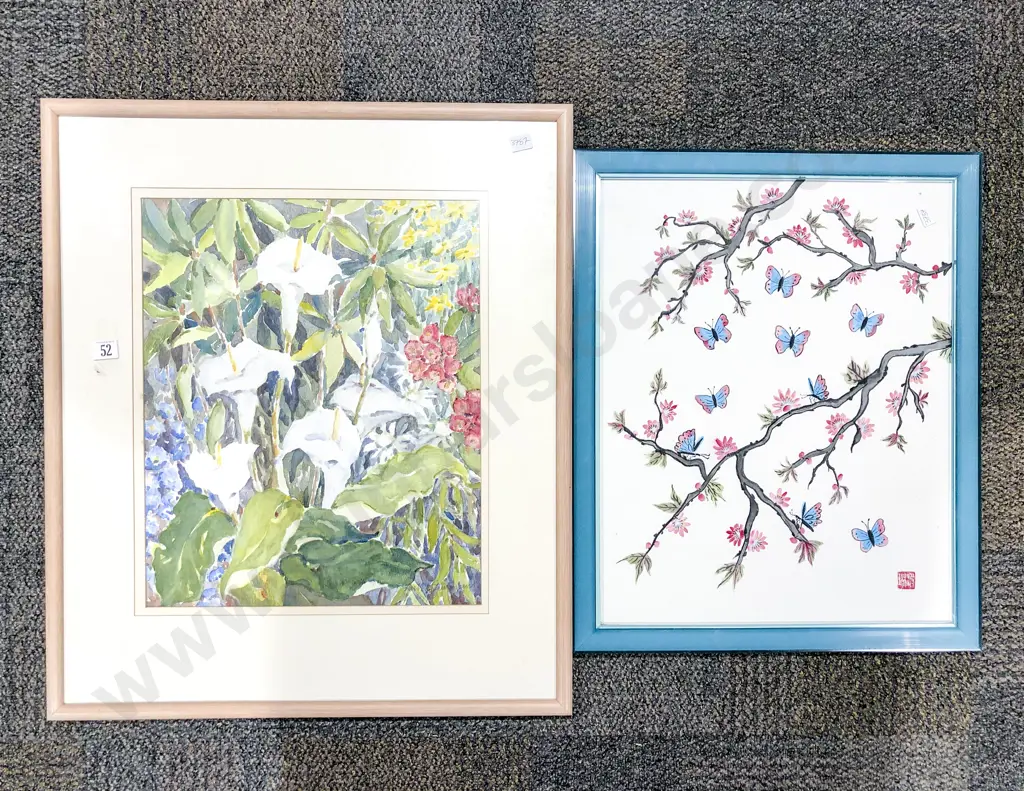 Ruth Laurenson - "Lilies" - W/C Together with Other Image 1++
