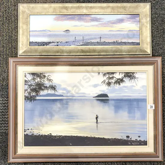 Val Raymond - Two Lake Taupo Scenes - Oil on Boards