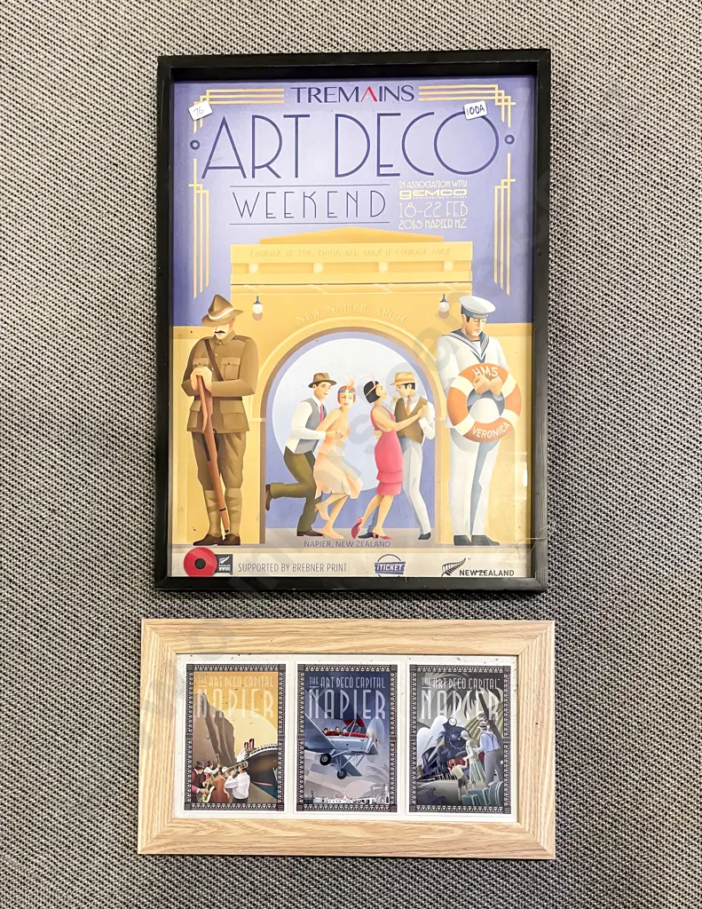 Two Vintage Oil Landscapes with Four Assorted Prints Image 1++