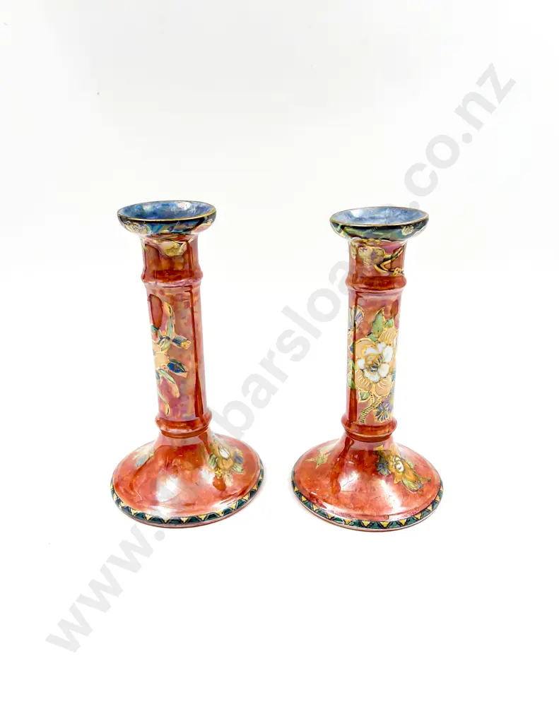 Two Grimwades Byzanta Ware Candlesticks Image 1++