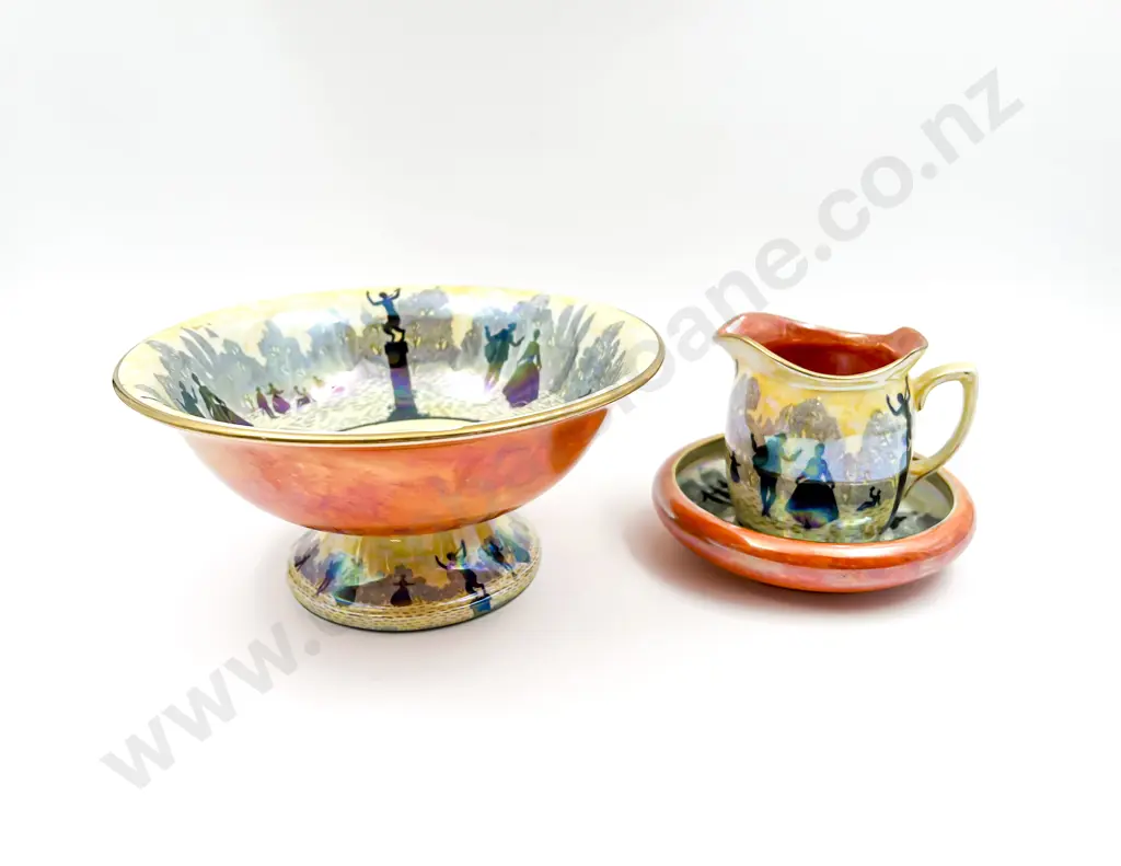 3pces Grimwades Byzanta Ware Watteau Pattern Image 1++