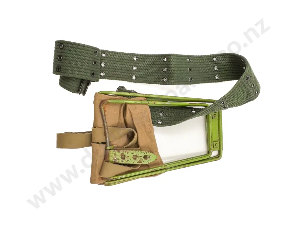 US Springfield Bayonet with German K98 Bayonet 1944 and Military Fold-down Campaign Seat etc Image 1++