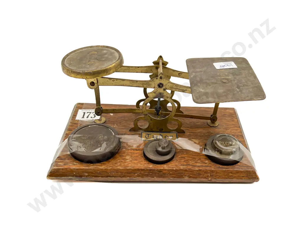 Postal Scale and Weights Together with NSW Desk Stand Image 1++