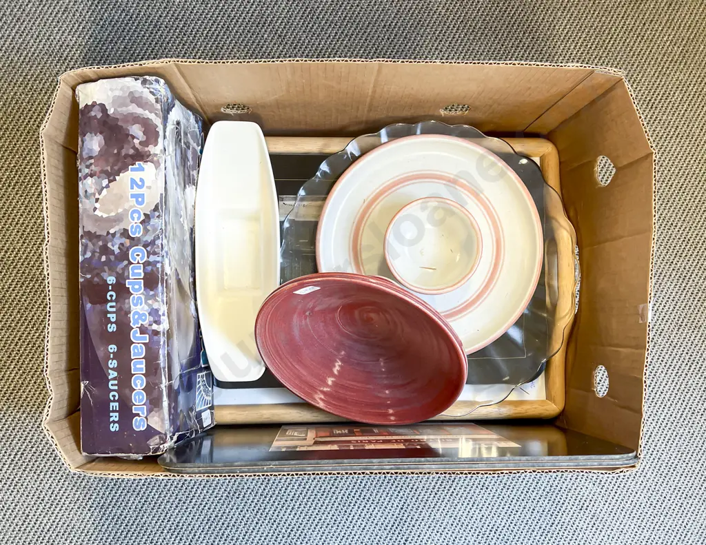 Quantity of Assorted Serving Ware incl Boxed Cups & Saucers Image 1++