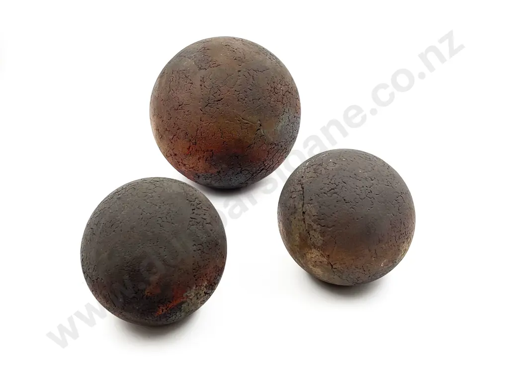 Maureen Hunter Three Raku Fired Orbs Image 1++