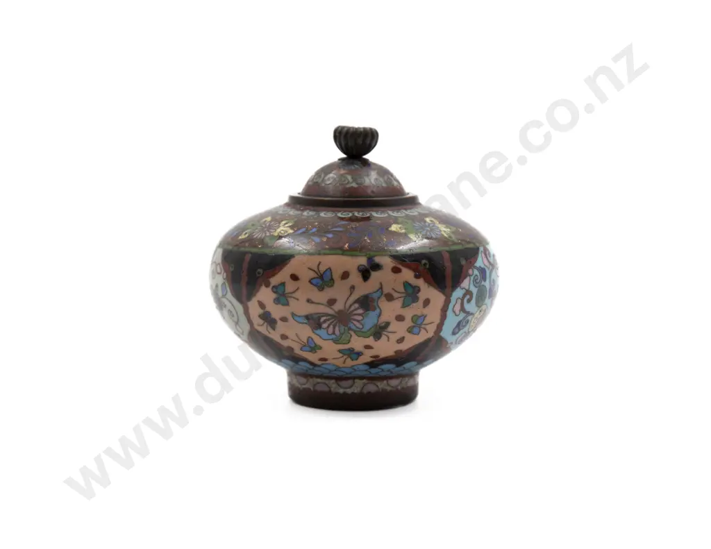 Japanese Cloisonne Potpourri Jar Image 1++