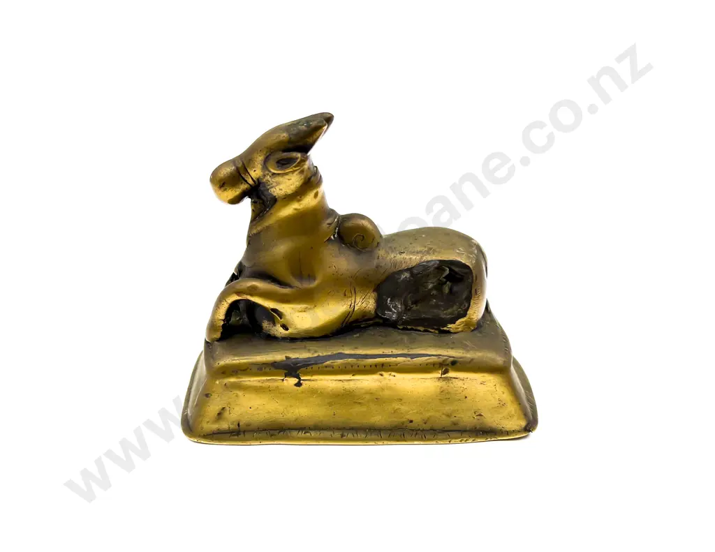Brass Seated Rajasthani Bull Ornament Image 1++