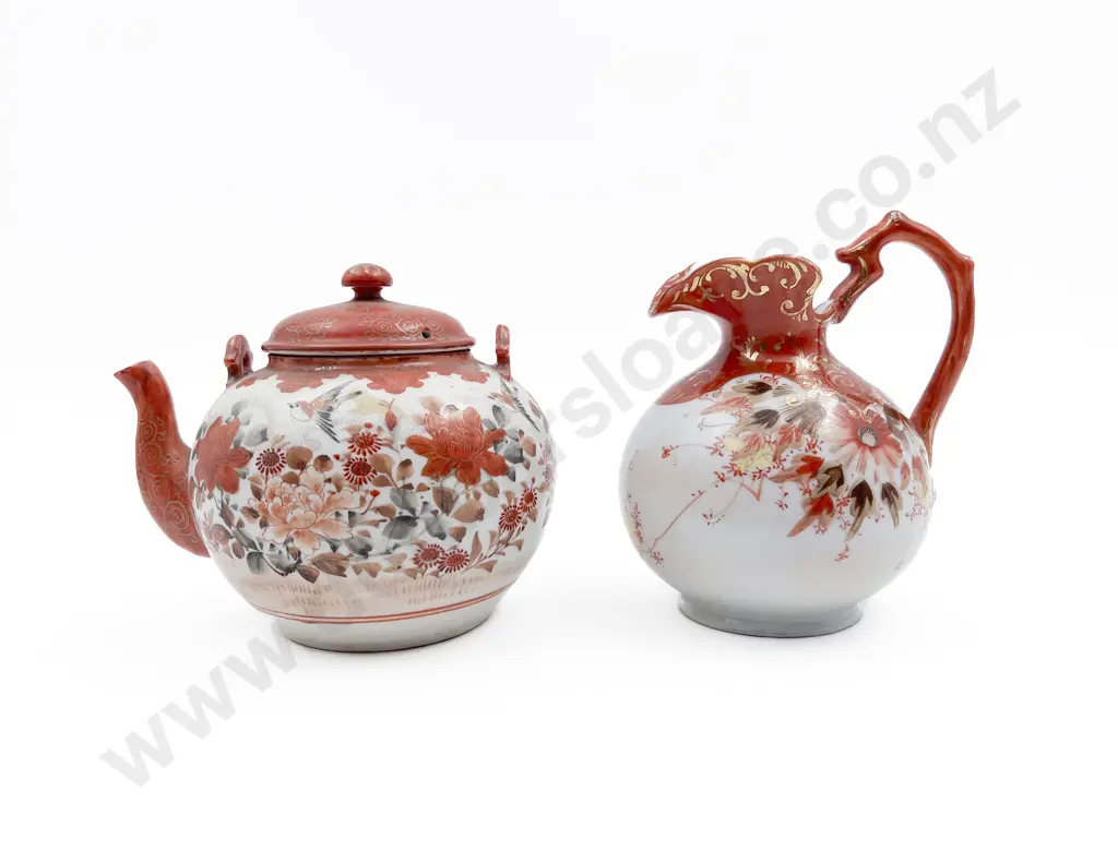 Japanese Kutani Ewer With Teapot Image 1++