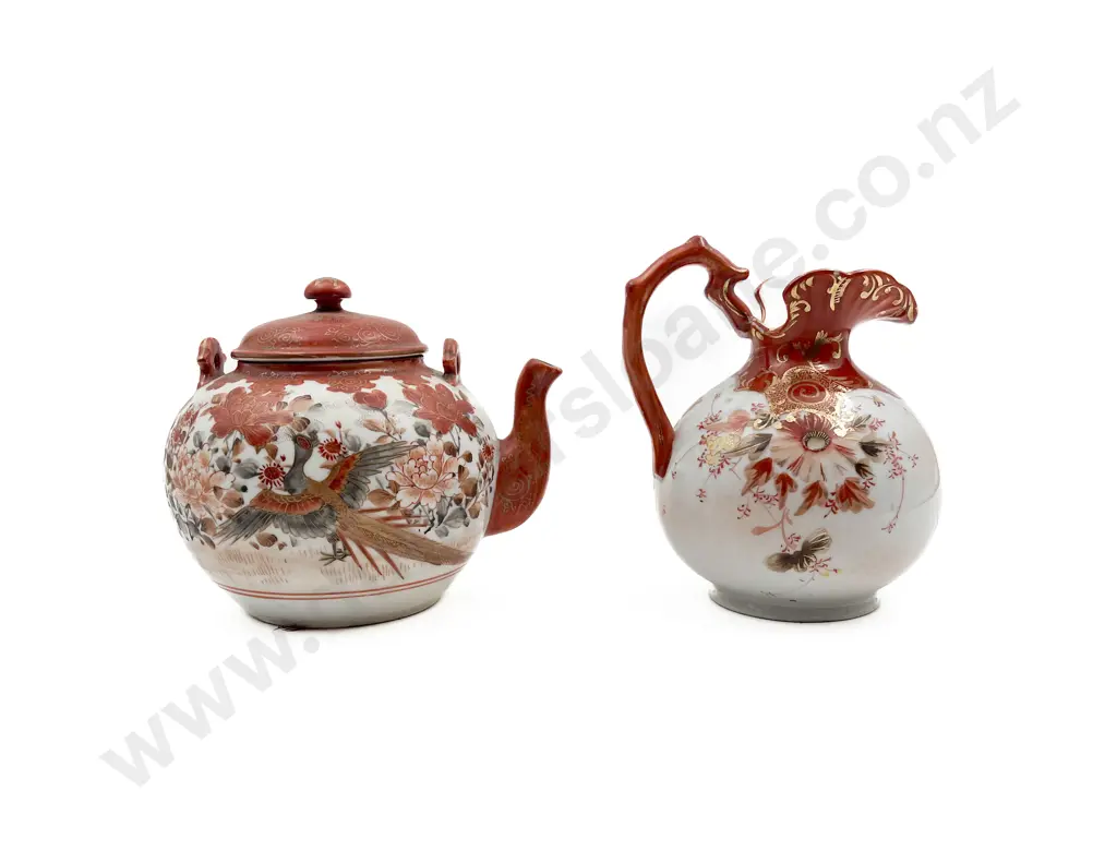 Japanese Kutani Ewer With Teapot Image 1++