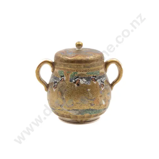 Satsuma Double Handled Lidded Jar