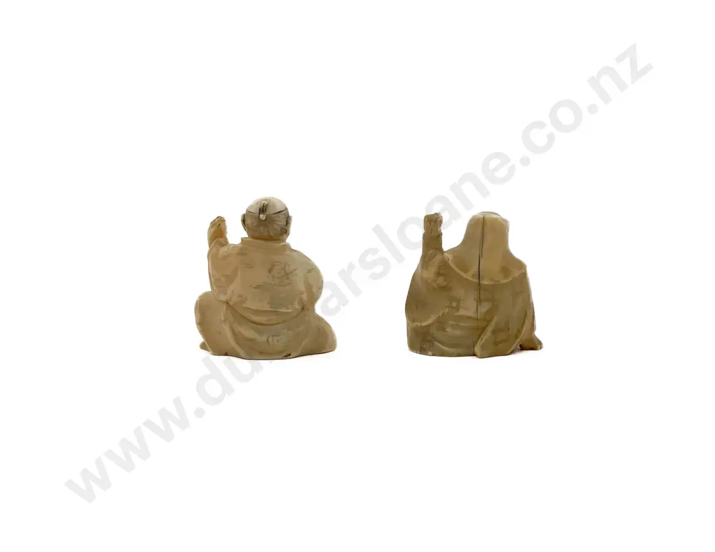 Pair of Carved Chinese Sages Image 1++
