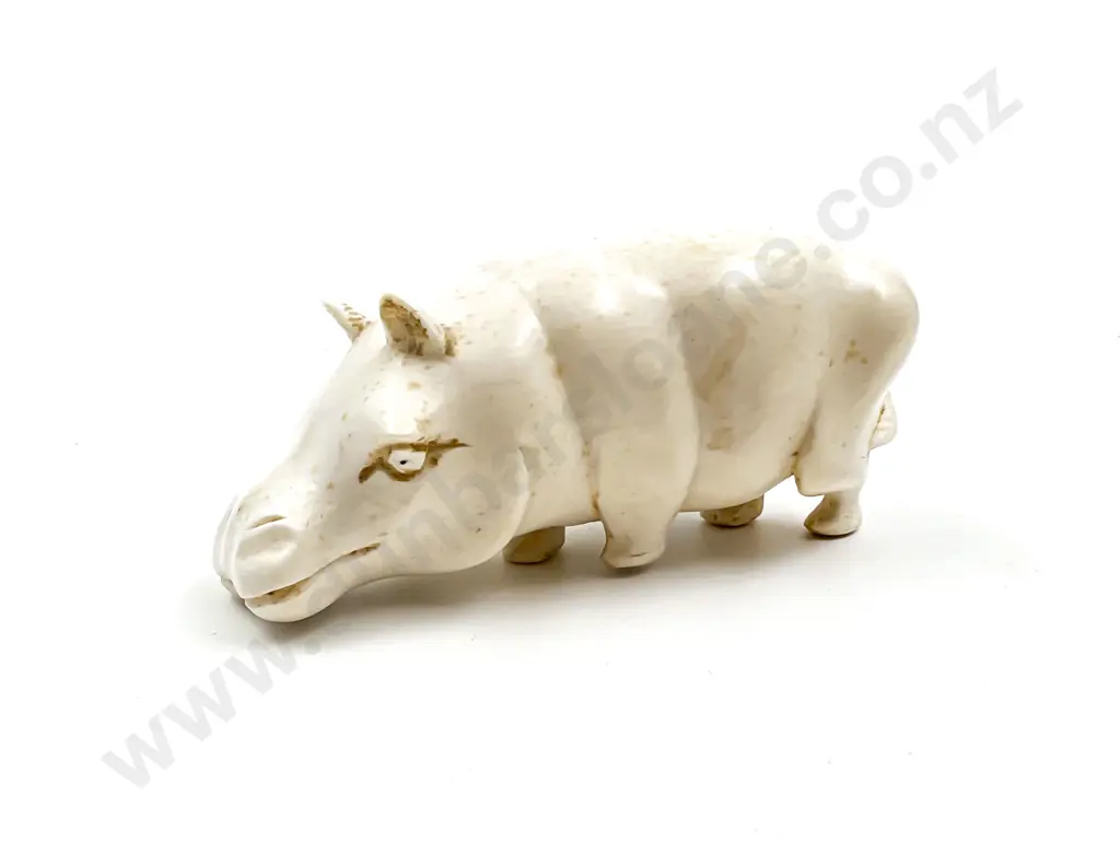Carved Ivory Hippopotamus Image 1++