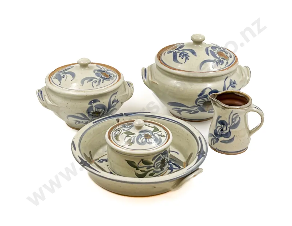 Five Pieces of Assorted Glazed Stoneware incl Casserole Dishes etc Image 1++