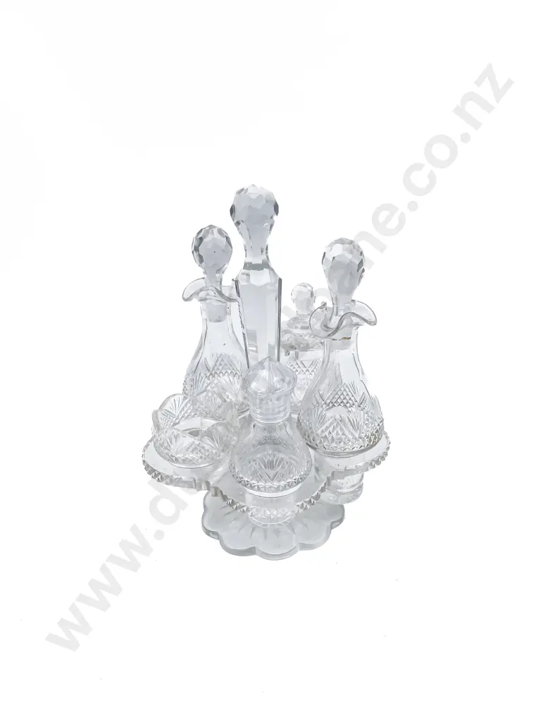 Victorian Glass Cruet Set Image 1++