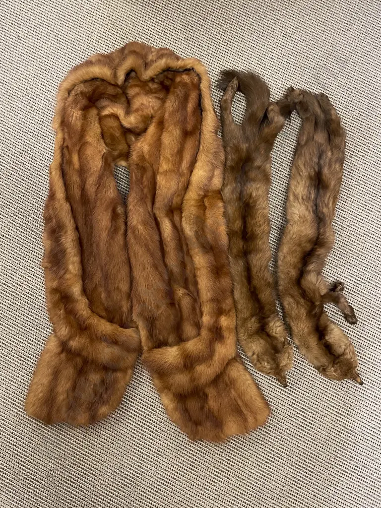 Three Assorted Fur Stoles Image 1++